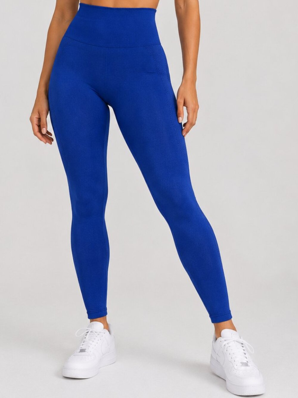Royal Blue Seamless High-Waisted Scrunch Butt Leggings Size XS